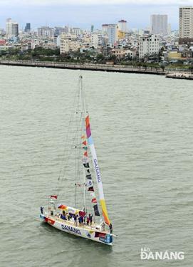 The Da Nang-Viet Nam team's racing yacht  