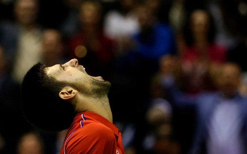 Djokovic ăn mừng chiến thắng. (Ảnh: Getty). 