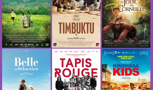 Posters for six of the nine films to be screened at the 2016 Francophone Film Festival in March 2016