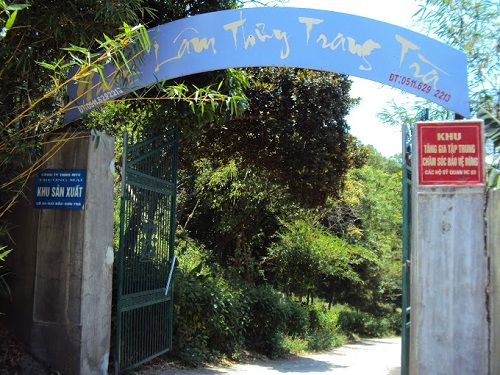  The entrance to the ‘Nhat Lam Thuy Trang Tra’ ecotourism site