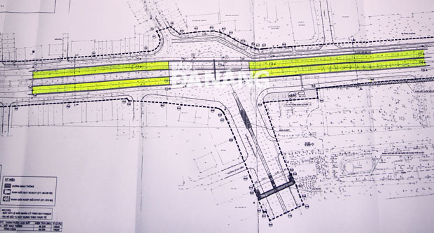 Bản vẽ tổng mặt bằng quy hoạch xây dựng hầm chui dọc theo đường Điện Biên Phủ.