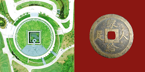Clubhouse design based on an old Vietnamese coin