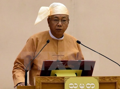 Myanmar's President U Htin Kyaw (Photo: Xinhua/VNA)