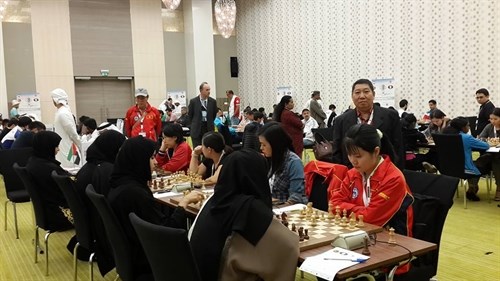 The ongoing Asian National Cup chess competition in Abu Dhabi (Source: vietnamchess.vn)