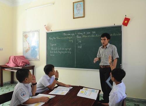   In a classroom