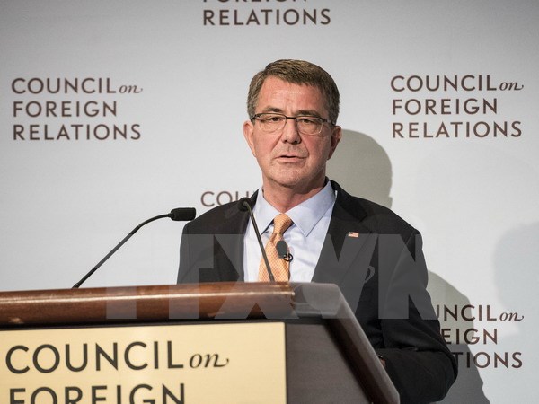 Bộ trưởng Quốc phòng Mỹ Ashton Carter. (Nguồn: AFP/TTXVN)