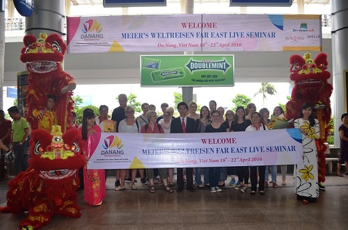 The famtrip delegation at Da Nang International Airport