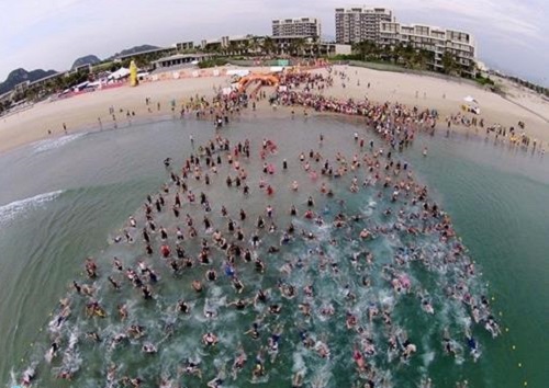 Contestants in the swimming race last year