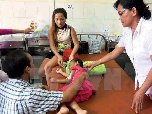 Do Thi Kim Ngan, a four-year-old female victims of domestic violence. (Photo: VNA)