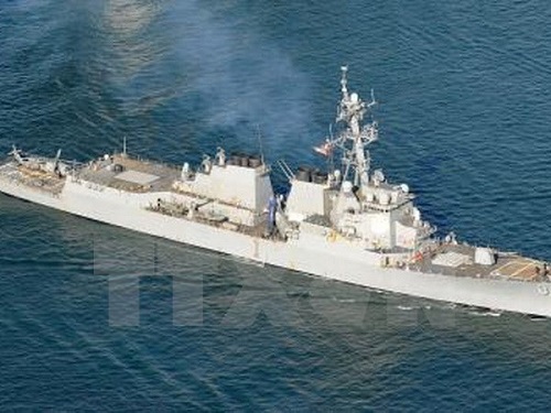 US Navy guided missile destroyer USS Lassen, one of the vessels conducitng operations in the East Sea