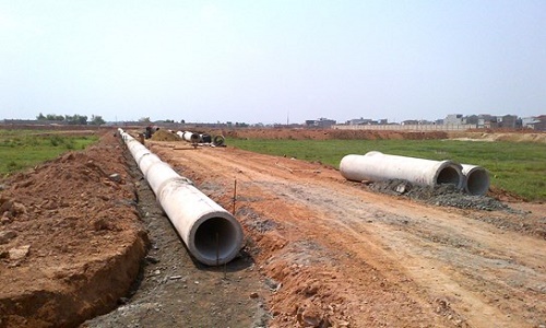 A rain water and wastewater drainage system is being built in Da Nang. (Source: dinco.com.vn)