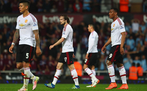 MU rời sân của West Ham với nỗi buồn thua trận. (Ảnh: Getty). 