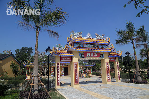 Nhà thờ chí sĩ Thái Phiên vừa được trùng tu ở làng Nghi An, phường Hòa Phát, quận Cẩm Lệ. Ảnh: V.P.Q