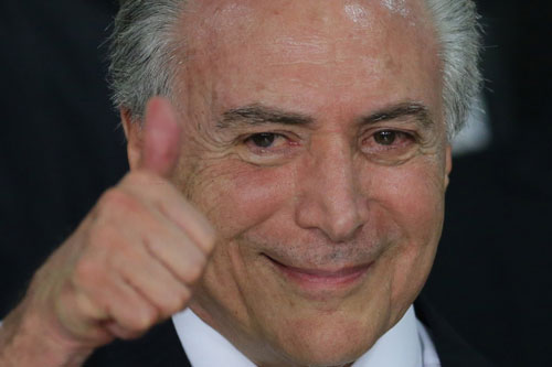 Tổng thống tạm quyền Temer.