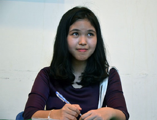 Nguyet in her classroom