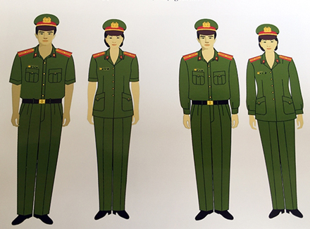 Trang phục xuân hè của lực lượng Cảnh sát.