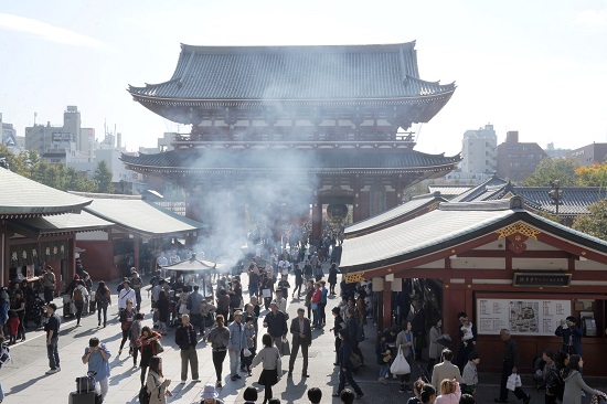 Senso-ji Temple welcomes thousands of visitors every day