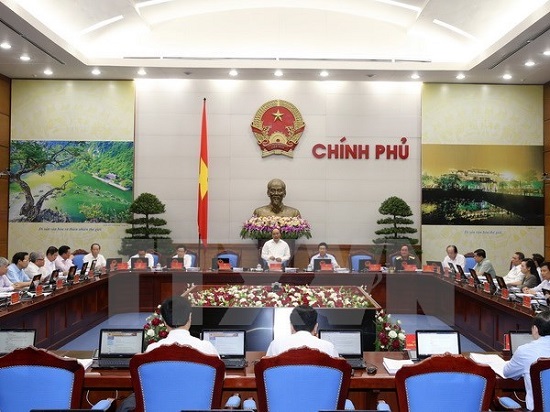 The Government’s meeting on policy making takes place on June 23 (Photo: VNA)