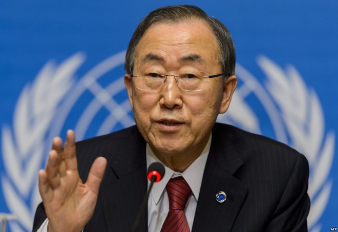 Tổng Thư ký Liên hợp quốc Ban Ki-moon. (Nguồn: AFP)