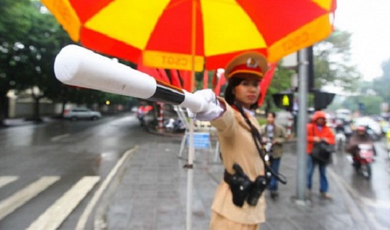 A Vietnamese policewoman in this file photo Tuoi Tre