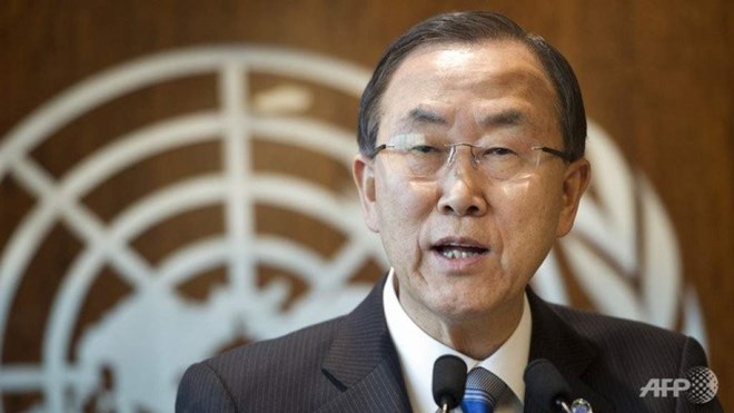 Tổng Thư ký Liên hợp quốc Ban Ki-moon. (Nguồn: AFP)