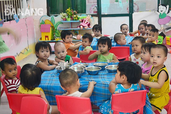  In a pre-school classroom