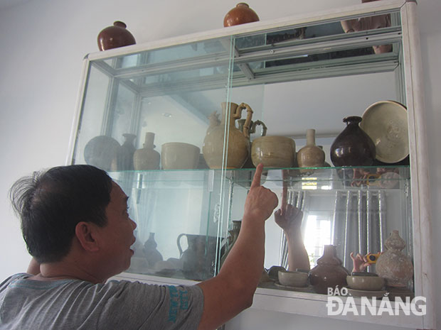 Một góc bộ sưu tập gốm sứ của ông Trương Hoài Tuyên.