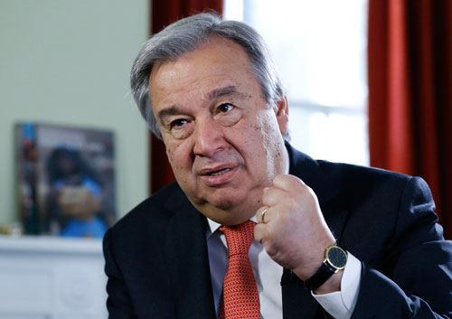 Cựu Thủ tướng Bồ Đào Nha Antonio Guterres hiện dẫn đầu cuộc đua.  			               Ảnh: Dailymail