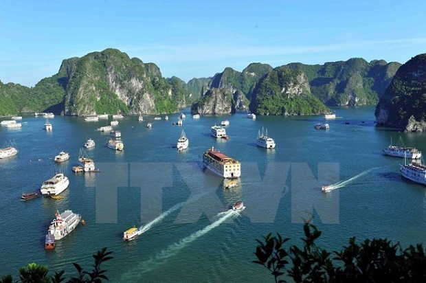 Tourist ships on Ha Long Bay (Photo: VNA)