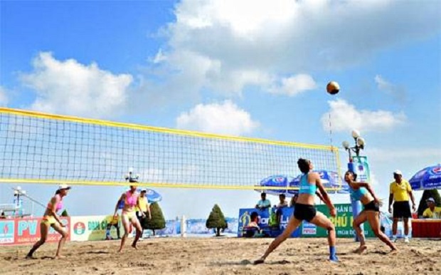 A beach volleyball match (Photo: Internet)