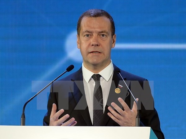 Thủ tướng Nga Dmitry Medvedev. (Nguồn: AFP/TTXVN)