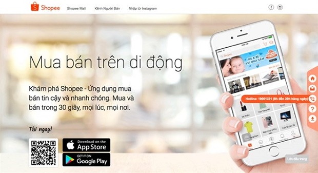 Shopee, the first mobile-led social marketplace, has officially launched in Việt Nam after a trial run of more than a year (Source: Internet)