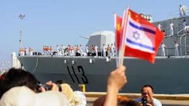 Tàu Trung Quốc ghé cảng Haifa của Israel ngày 13/08/2012 nhân kỷ niệm 20 năm quan hệ hợp tác song phương. (Nguồn: Israel Defense Force)