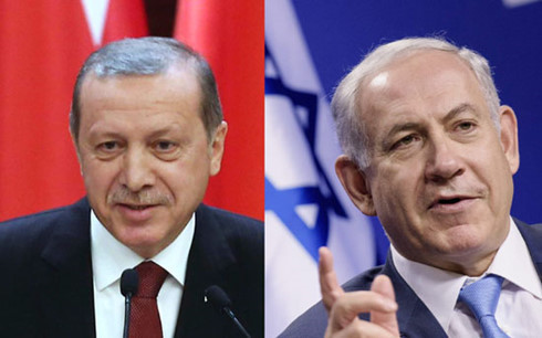 Tổng thống Thổ Erdogan (trái) và Thủ tướng Israel Netanyahu. (Ảnh: stratfor.com).