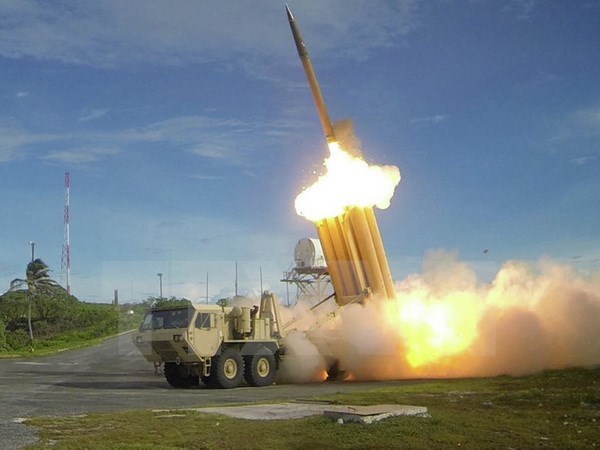 Hệ thống tên lửa đánh chặn tầm cao giai đoạn cuối (THAAD). (Nguồn: Reuters/TTXVN)