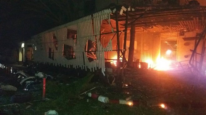 The explosion in Pattani town, Thailand (Source: twitter.com/CapaMagENG)