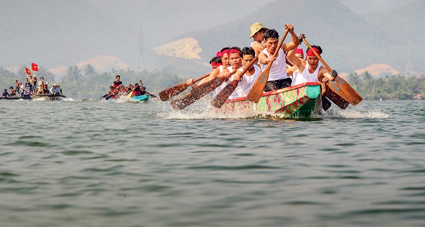  The village’s annual traditional boat race
