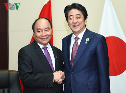 Thủ tướng Nguyễn Xuân Phúc hội kiến Thủ tướng Nhật Bản Shinzo Abe