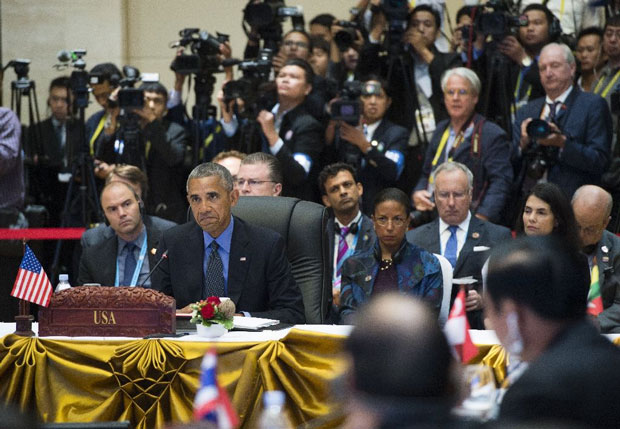 Tổng thống Mỹ Barack Obama tham dự Hội nghị cấp cao ASEAN - Mỹ lần thứ 4 tại Lào. 								                      Ảnh: AFP