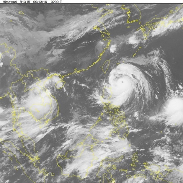 A satellite photo of super typhoon Meranti (Photo: nchmf.gov.vn) 