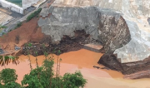 The section of the Bung River 2 hydroelectric dam in the central province of Quang Nam where the accident occurred on September 13, 2016 Tuoi Tre