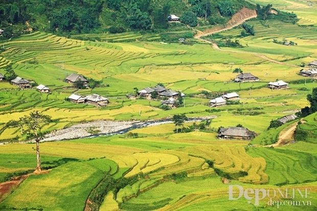 Terraced rice fields span from mountain peaks to springs (Source: VNA)