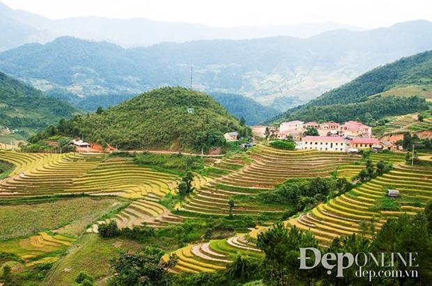 Terraced fields in La Pan Tan attract many tourists 