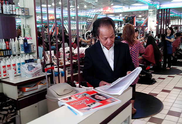 Mr Nam at his current salon