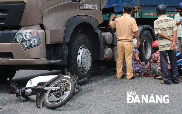 Hiện trường vụ tai nạn. Ảnh: YÊN GIANG