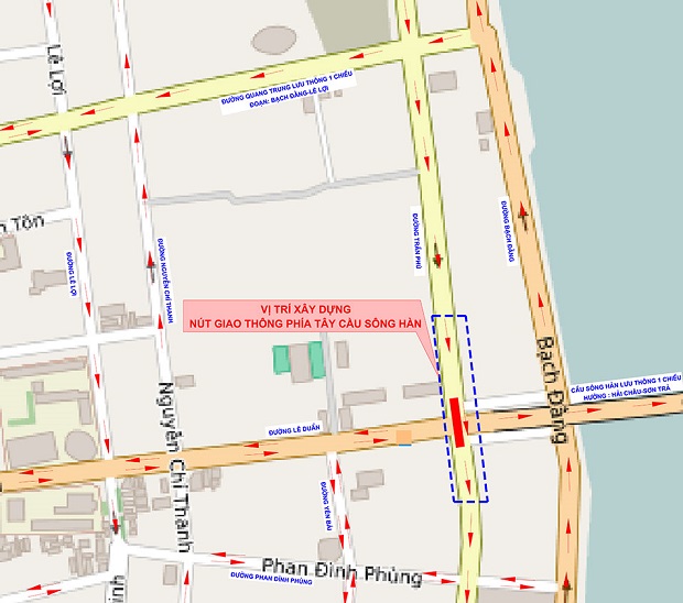 The map of traffic management around the construction site