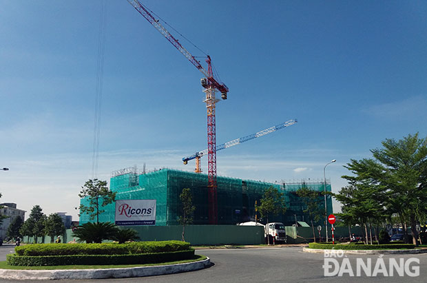 The construction site of the Vinmec Da Nang Hospital