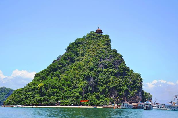   A distant view of the island