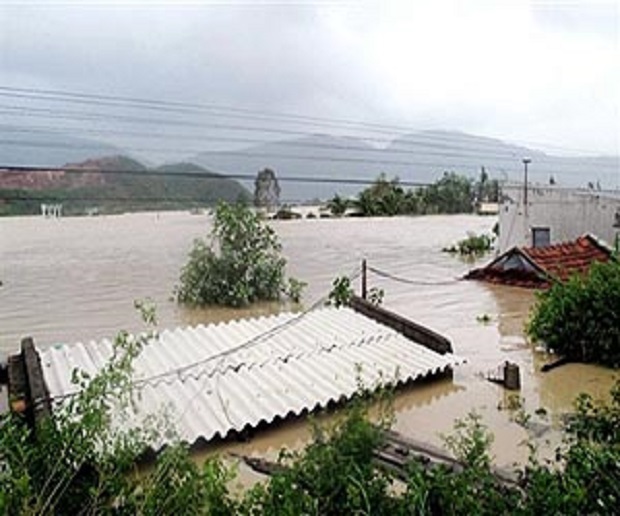  Houses submerged by floodwater