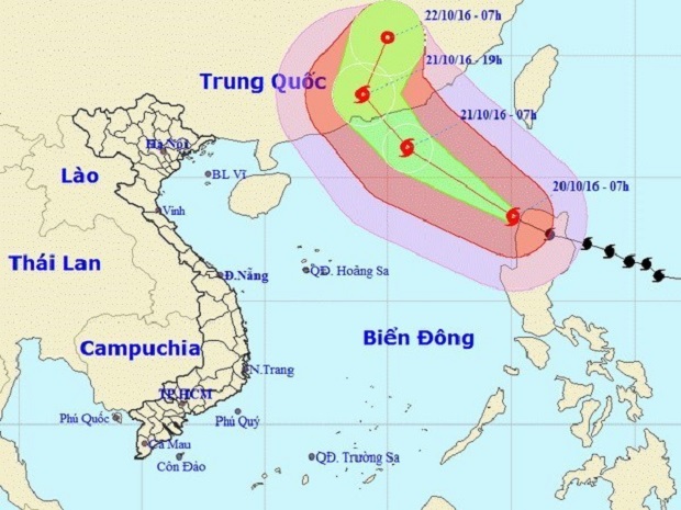 Movement of the typhoon (Source: VNA) 